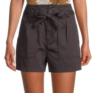 CURRENT ELLIOT The Badgley Belted Waist Shorts washed black size 25(2)